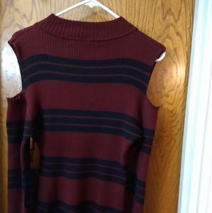 Burgundy sweater dress